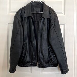 ST JOHN’S BAY black leather jacket